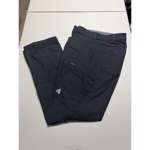 Eddie Bauer Guide Pro Pants Mens 38x34 Black First Ascent Hiking Zip Pockets